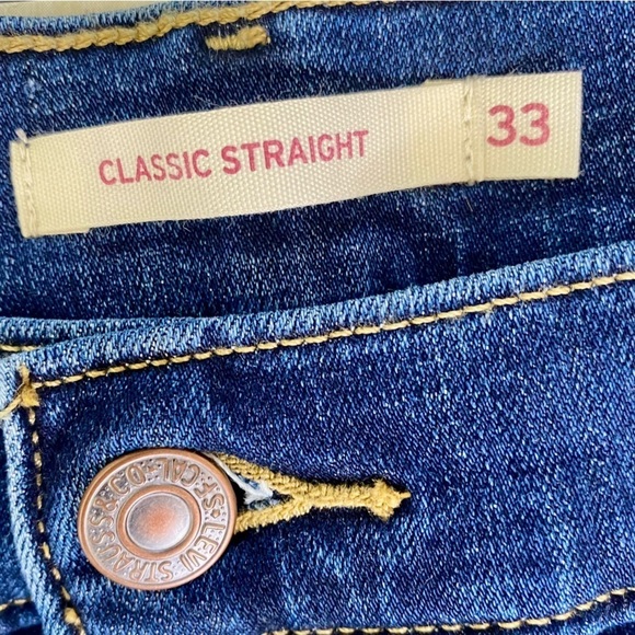 Levi’s Classic Straight Blue Jeans size 33 - Picture 5 of 11